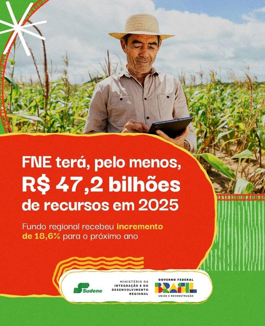 FNE Banco do Nordeste 2025 - FNE terá, pelo menos, R$ 47,2 bilhões de recursos em 2025  Fundo regional recebeu incremento de 18,6% para o próximo ano.